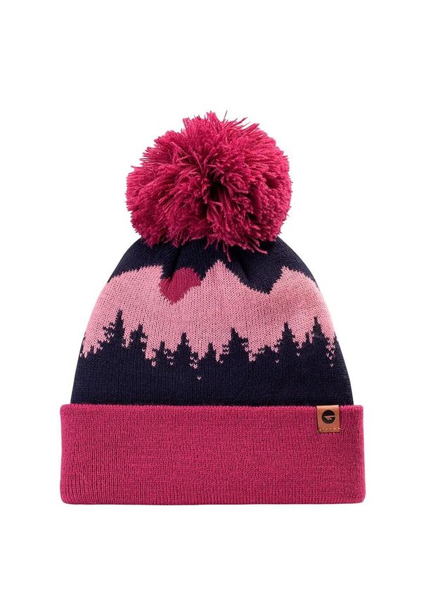 Hi-tec - Czapka Dziecięca Rogne Beanie. Kolor: czerwony, wielokolorowy, różowy