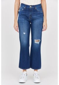 7 FOR ALL MANKIND Granatowe jeansy z rozszerzoną nogawką Riley Ankle Boot, Rozmiar 27. Kolor: niebieski #4