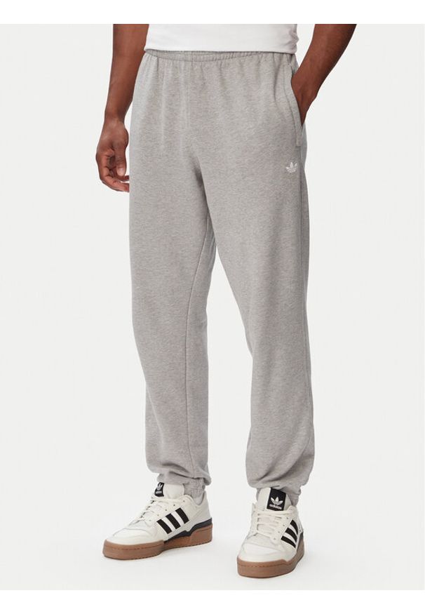 Adidas - adidas Spodnie dresowe Trefoil Essentials French Terry KT2456 Szary Regular Fit. Kolor: szary. Materiał: bawełna