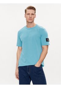 Calvin Klein Jeans T-Shirt J30J323484 Niebieski Regular Fit. Kolor: niebieski. Materiał: bawełna