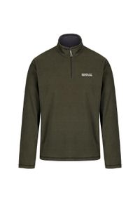 Regatta - Bluza Polarowa z suwakiem Męska Thompson. Kolor: zielony. Materiał: polar. Sezon: zima. Sport: turystyka piesza #1