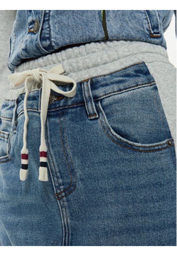 Desigual Spódnica jeansowa Pekin 24WWFD06 Niebieski Regular Fit. Kolor: niebieski. Materiał: bawełna
