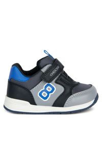 Geox Sneakersy B Rishon Boy B360RA 054FU C0043 Czarny. Kolor: czarny. Materiał: skóra