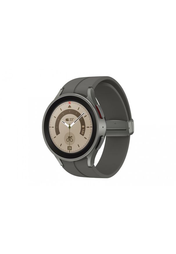SAMSUNG - Smartwatch Samsung Galaxy Watch 5 Pro LTE 45mm srebrny (R925). Rodzaj zegarka: smartwatch. Kolor: srebrny. Materiał: materiał. Styl: sportowy, militarny, klasyczny, elegancki
