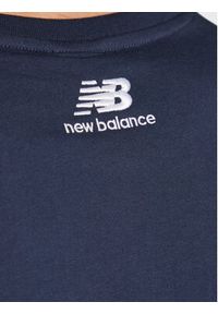 New Balance T-Shirt MT23502 Granatowy Relaxed Fit. Kolor: niebieski. Materiał: bawełna