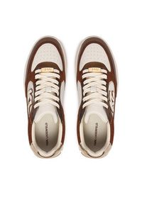 Karl Lagerfeld - KARL LAGERFELD Sneakersy Kourtney KL63025 Brązowy. Kolor: brązowy. Materiał: skóra #3