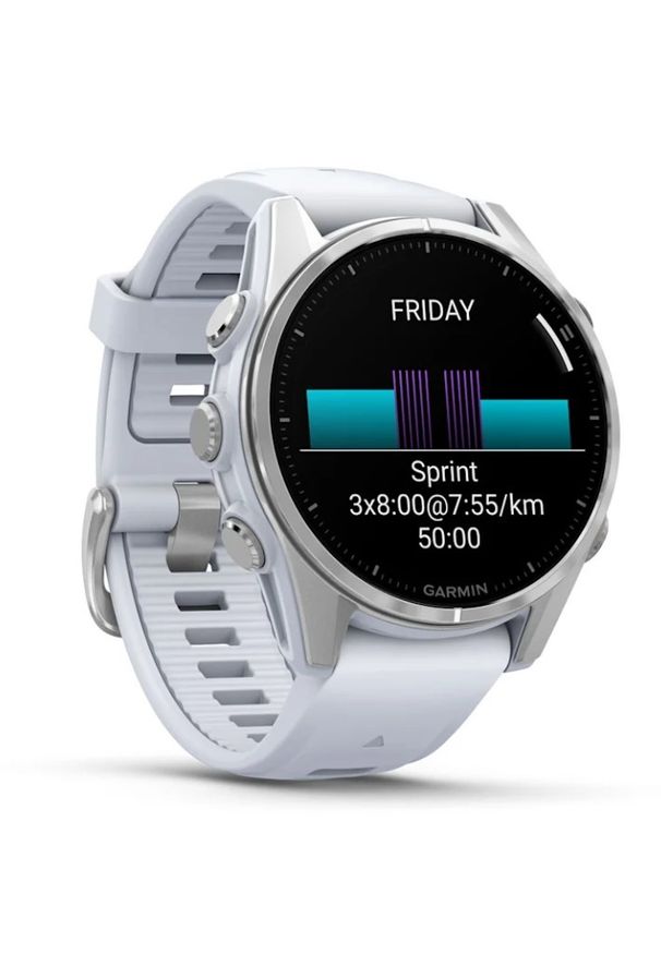 GARMIN - Garmin Fenix 8 AMOLED 43mm Srebrny. Rodzaj zegarka: smartwatch. Kolor: srebrny. Styl: sportowy, militarny