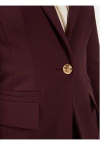 Elisabetta Franchi Marynarka GI-094-46E2-V500 Bordowy Regular Fit. Kolor: czerwony. Materiał: syntetyk #5