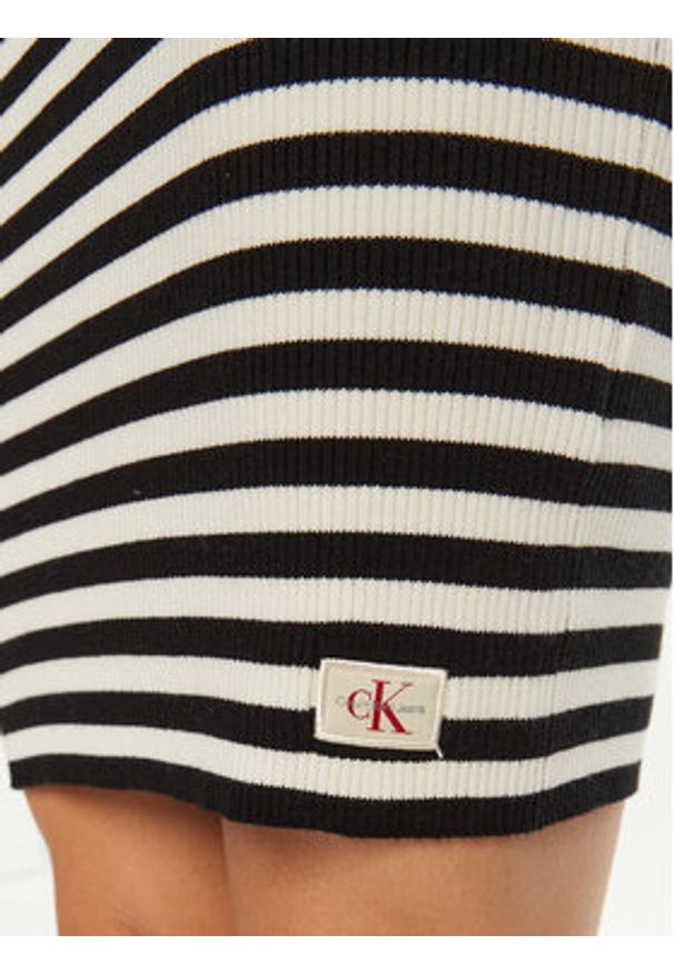 Calvin Klein Jeans Sukienka dzianinowa J20J224150 Kolorowy Slim Fit. Materiał: syntetyk, bawełna. Wzór: kolorowy