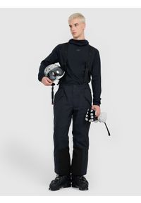 4f - 4F Spodnie narciarskie membrana Dermizax 20000 męskie - czarne S. Kolor: czarny. Materiał: materiał. Technologia: Dermizax. Wzór: gładki. Sezon: zima. Sport: narciarstwo #1