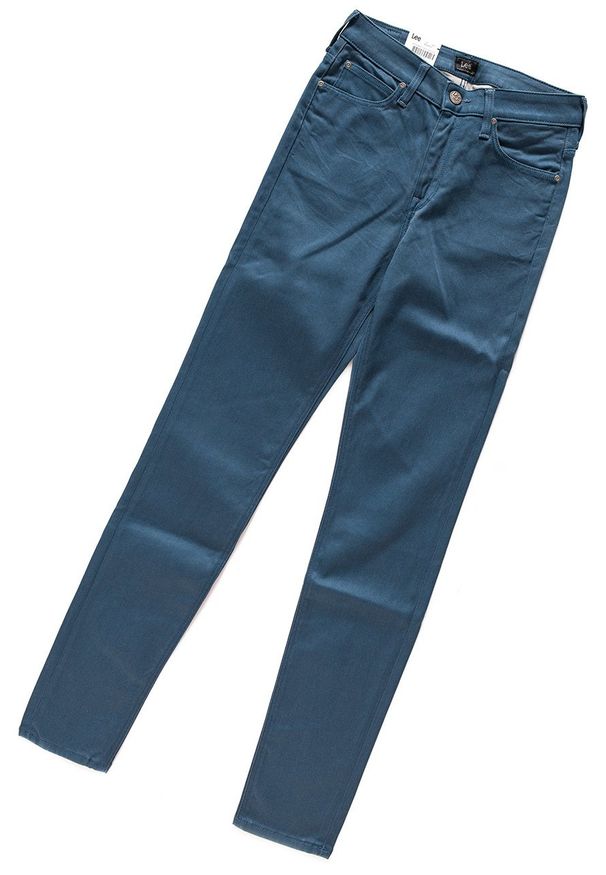 Lee - LEE SCARLETT HIGH BLUE L626CIDX 112114148. Stan: podwyższony. Wzór: jednolity