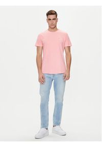 Tommy Jeans T-Shirt Jaspe DM0DM09586 Różowy Slim Fit. Kolor: różowy. Materiał: syntetyk, bawełna #4