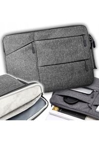 Dexxer - Etui na Laptopa Torba Pokrowiec na Laptop Dokumenty do Pracy SZARY 13,3" LPT-BG3. Kolor: szary