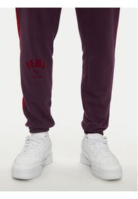 Puma Spodnie dresowe T7 PLAY.PARIS 626768 44 Bordowy Regular Fit. Kolor: czerwony. Materiał: bawełna, materiał #3