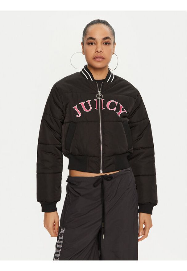 Juicy Couture Kurtka bomber Kelsey JCOIJ224557 Czarny Regular Fit. Kolor: czarny. Materiał: syntetyk