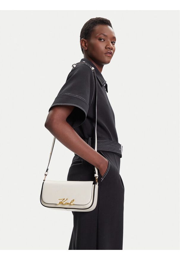 Karl Lagerfeld - KARL LAGERFELD Torebka A1W30039 Écru. Kolor: kremowy. Materiał: skórzane