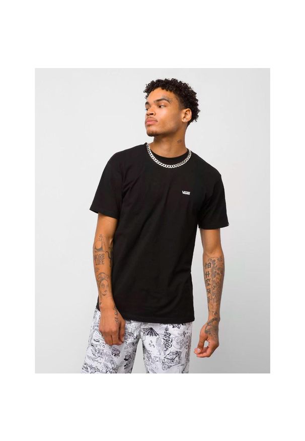 Koszulka sportowa męska Vans MN Left Chest Logo Tee. Kolor: czarny. Długość rękawa: krótki rękaw. Długość: krótkie