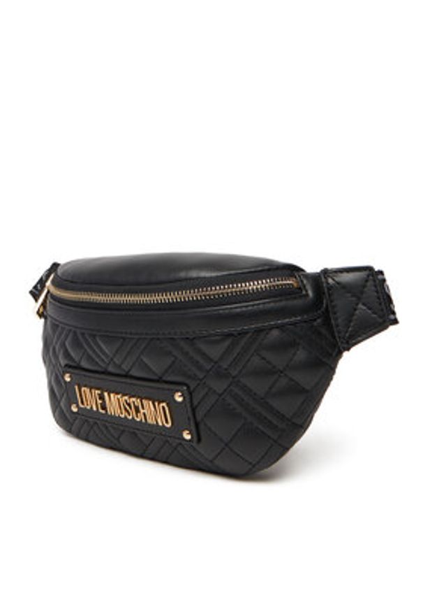 Love Moschino - LOVE MOSCHINO Saszetka nerka JC4003PP0NLA0000 Czarny. Kolor: czarny. Materiał: skóra