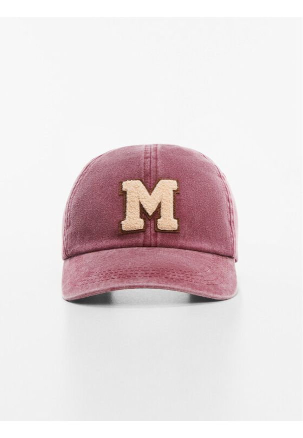 mango - Czapka z daszkiem Mango. Kolor: czerwony