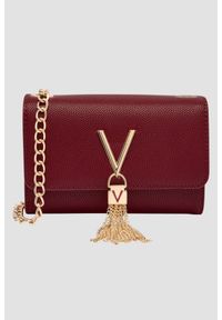 Valentino by Mario Valentino - VALENTINO Bordowa kopertówka Divina. Kolor: czerwony. Wzór: aplikacja. Materiał: zdobione. Styl: elegancki #1