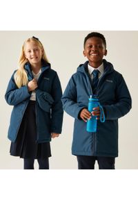 Regatta - Kurtka dziecięca przejściowa ocieplana Farbank II. Kolor: niebieski, szary, wielokolorowy. Materiał: tkanina, puch. Styl: sportowy #1