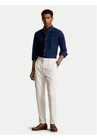 Polo Ralph Lauren Koszula 710928255001 Granatowy Custom Fit. Typ kołnierza: polo. Kolor: niebieski. Materiał: bawełna #2