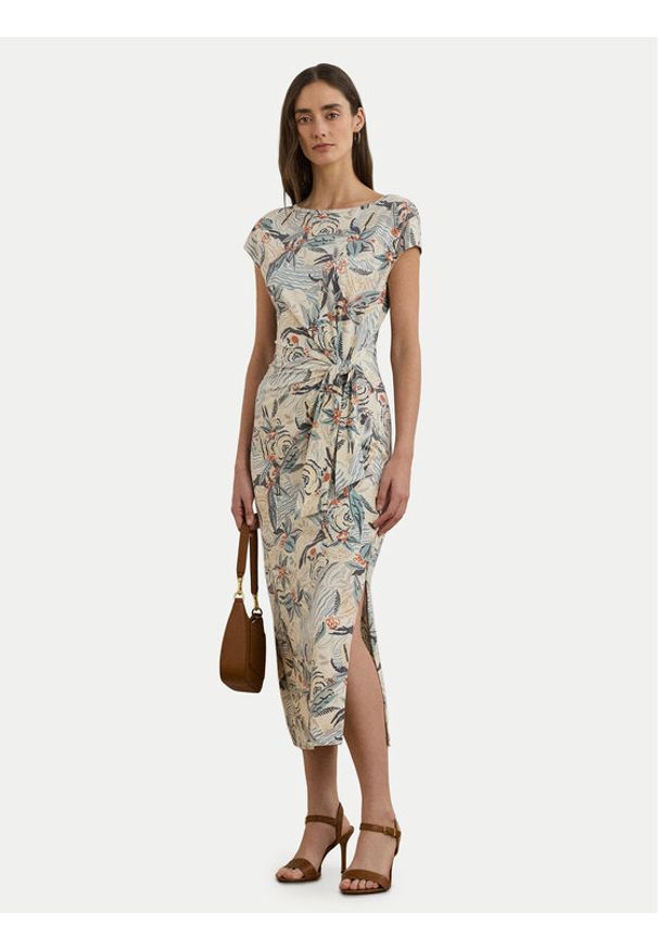 Lauren Ralph Lauren - LAUREN RALPH LAUREN Sukienka codzienna 250964087001 Kolorowy Slim Fit. Okazja: na co dzień. Materiał: bawełna. Wzór: kolorowy. Typ sukienki: proste. Styl: casual