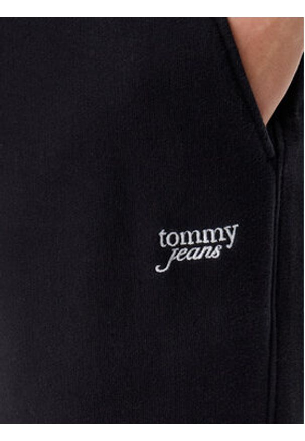 Tommy Jeans Spodnie dresowe Script DW0DW20670 Czarny Relaxed Fit. Kolor: czarny. Materiał: bawełna