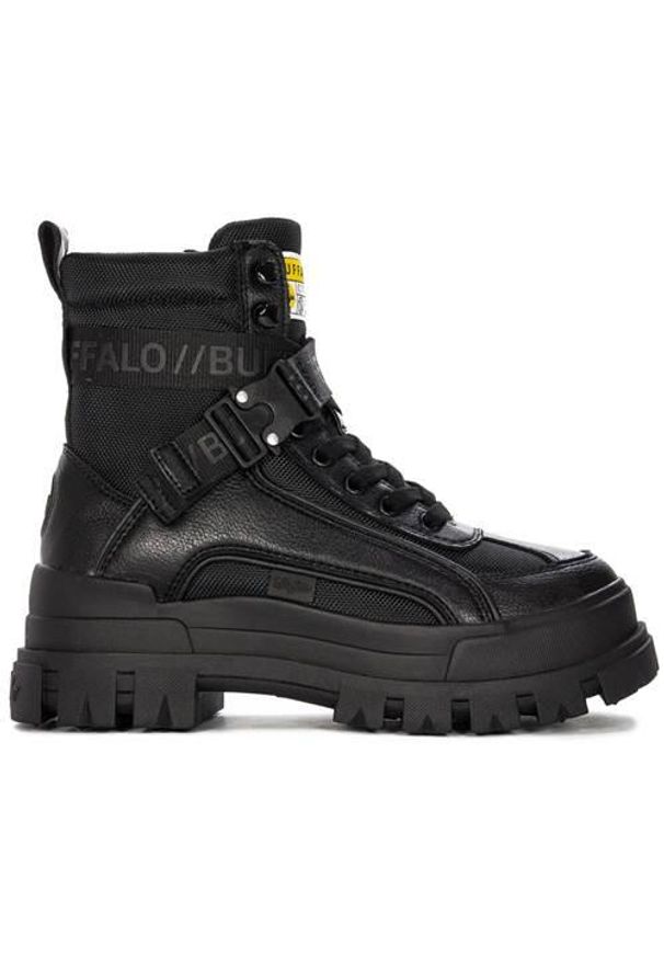 Buty do chodzenia damskie Buffalo Aspha Com1 Black. Wysokość cholewki: za kostkę. Zapięcie: sznurówki. Kolor: czarny, wielokolorowy. Materiał: syntetyk, materiał. Szerokość cholewki: normalna. Sport: turystyka piesza