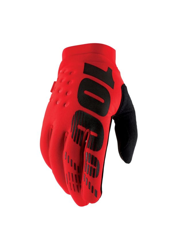 Rękawice 100% brisker. Kolor: czerwony. Sport: kolarstwo