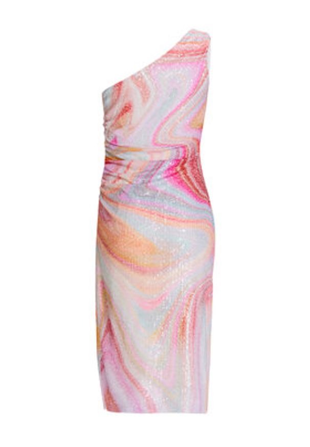 Swing Sukienka koktajlowa 5AI18800 Kolorowy Slim Fit. Materiał: syntetyk. Wzór: kolorowy. Styl: wizytowy