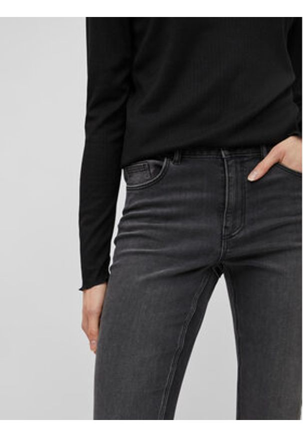 Vila Jeansy Sarah 14084763 Szary Skinny Fit. Kolor: szary