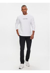 Calvin Klein Longsleeve Hero K10K112396 Biały Regular Fit. Kolor: biały. Materiał: bawełna. Długość rękawa: długi rękaw