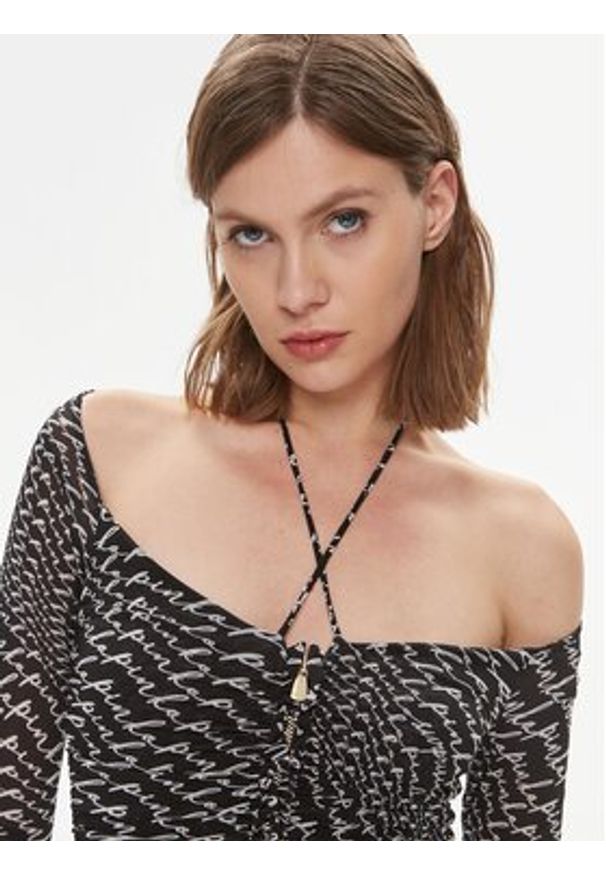 Pinko Body Birba 102221 A1A0 Czarny Slim Fit. Kolor: czarny. Materiał: syntetyk