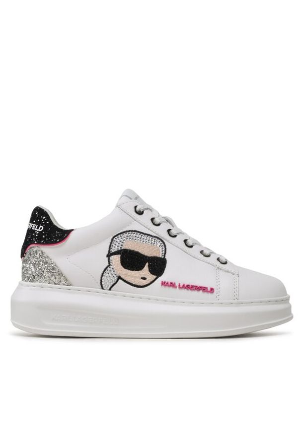 Karl Lagerfeld - KARL LAGERFELD Sneakersy KL62570N Biały. Kolor: biały. Materiał: skóra