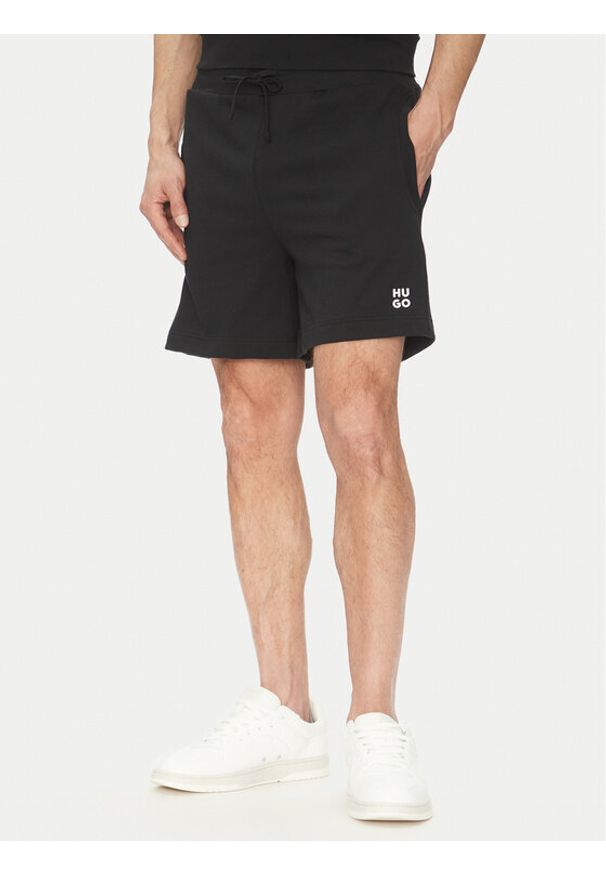 Hugo - HUGO Szorty sportowe 50540139 Czarny Regular Fit. Kolor: czarny. Materiał: bawełna. Styl: sportowy