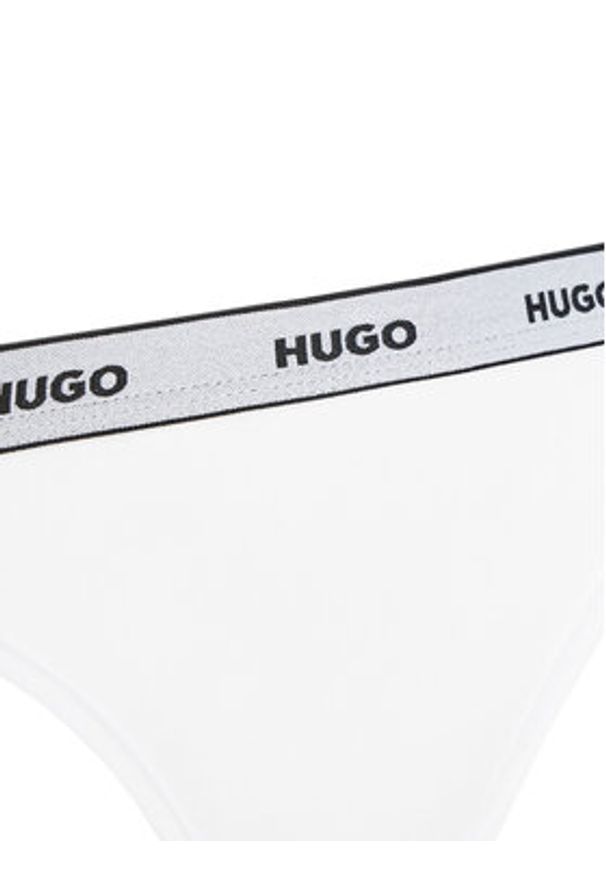 Hugo - HUGO Komplet 3 par stringów 50480150 Biały. Kolor: biały. Materiał: bawełna