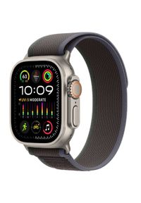 APPLE - Smartwatch Apple Watch Ultra 2 GPS + Cellular 49mm tytan + niebiesko/czarna opaska Trail rozmiar M/L. Rodzaj zegarka: smartwatch. Kolor: czarny, wielokolorowy, niebieski. Materiał: materiał. Styl: casual