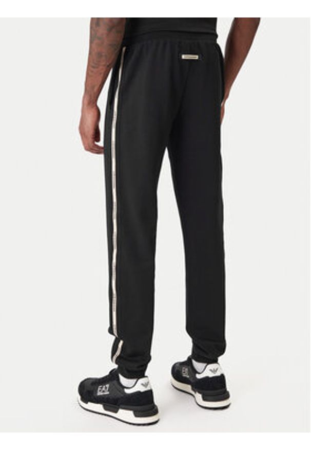 EA7 Emporio Armani Spodnie dresowe 7M001482 AF12660 UC001 Czarny Regular Fit. Kolor: czarny. Materiał: syntetyk, bawełna