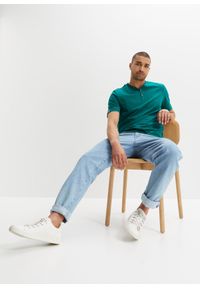 bonprix - Shirt z dekoltem henley, krótki rękaw (2 szt.), z czystej bawełny organicznej. Typ kołnierza: typu henley. Kolor: czarny. Materiał: bawełna. Długość rękawa: krótki rękaw. Długość: krótkie #3