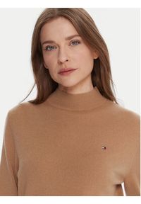 TOMMY HILFIGER - Tommy Hilfiger Sweter WW0WW47468 Beżowy Regular Fit. Kolor: beżowy. Materiał: wełna #4