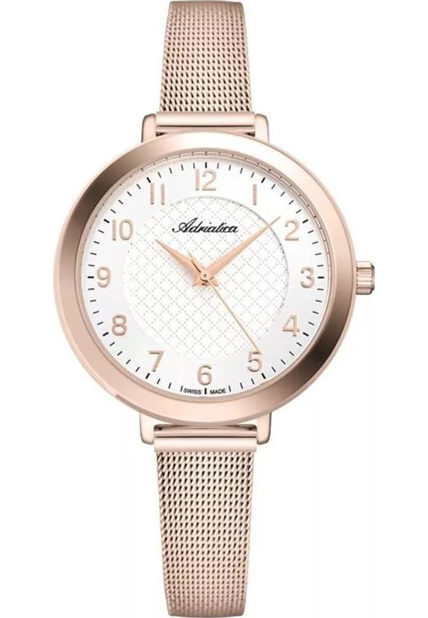 Zegarek damski Adriatica A3787.9123Q różowe złoto. Kolor: złoty, wielokolorowy, różowy