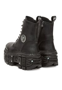 NEW ROCK Botki M-OVERZTANK001-C1 Czarny. Kolor: czarny. Materiał: skóra. Styl: rockowy