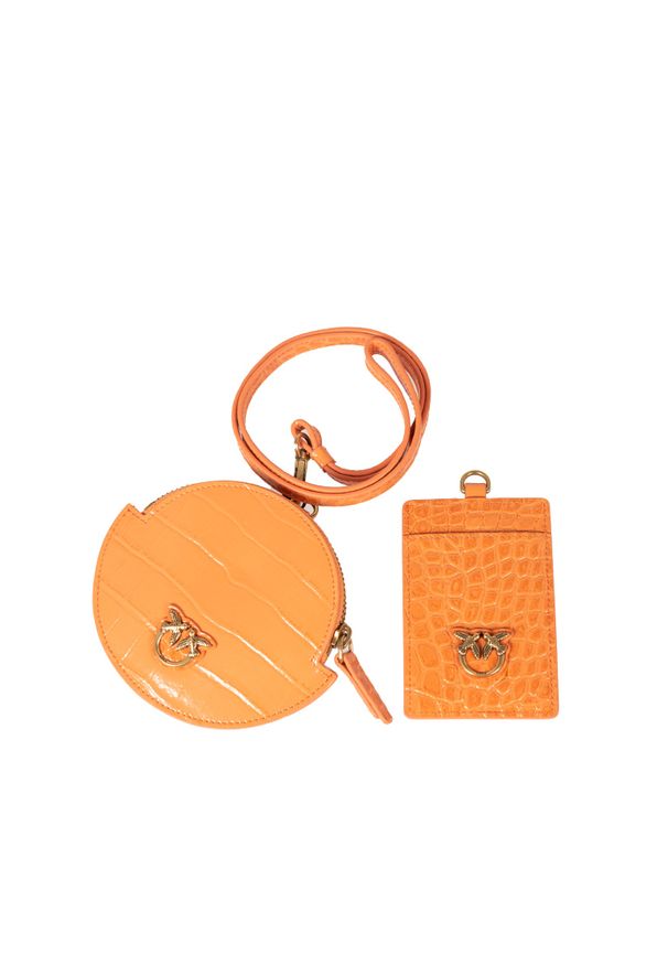 Pinko Torebka "Necklace Minibag 1" | 1P22R6 Y8AK | Kobieta | Pomarańczowy. Kolor: pomarańczowy. Materiał: skórzane. Styl: casual, elegancki