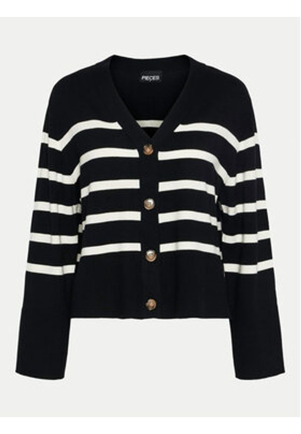 Pieces Kardigan Sia 17150971 Czarny Loose Fit. Kolor: czarny. Materiał: syntetyk