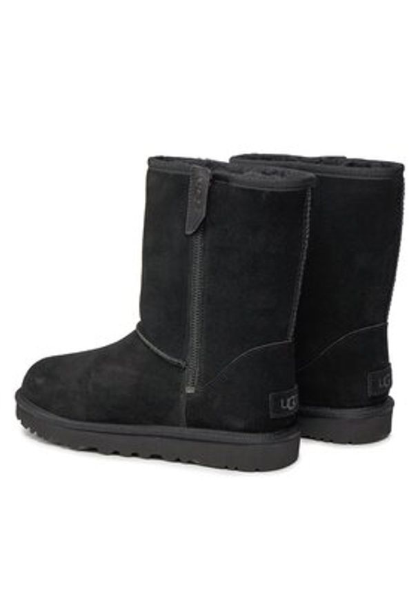 Ugg Śniegowce W Classic Short Bailey Zip 1144043 Czarny. Kolor: czarny. Materiał: skóra