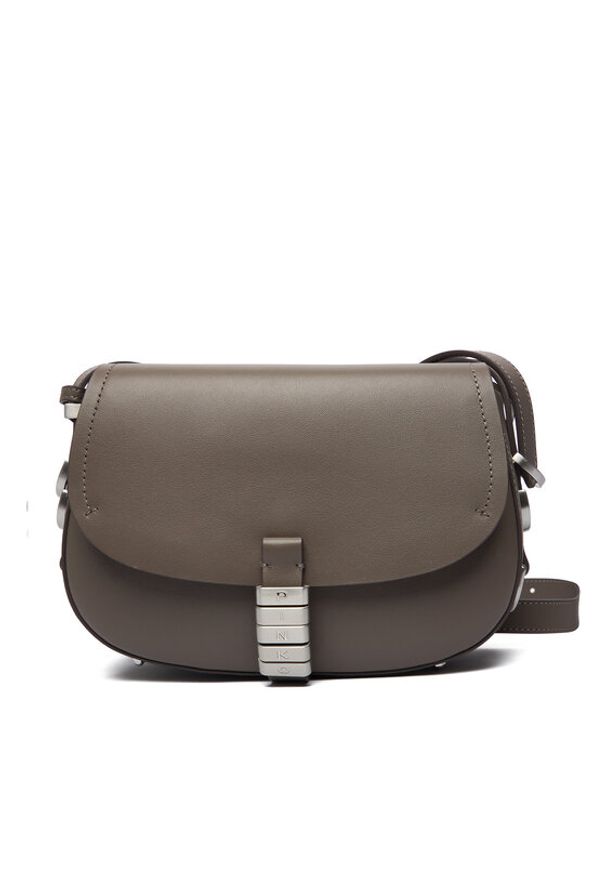 Pinko - PINKO Torebka Saddle Mini PE PLTT 103831 A1ZX Szary. Kolor: szary. Materiał: skórzane