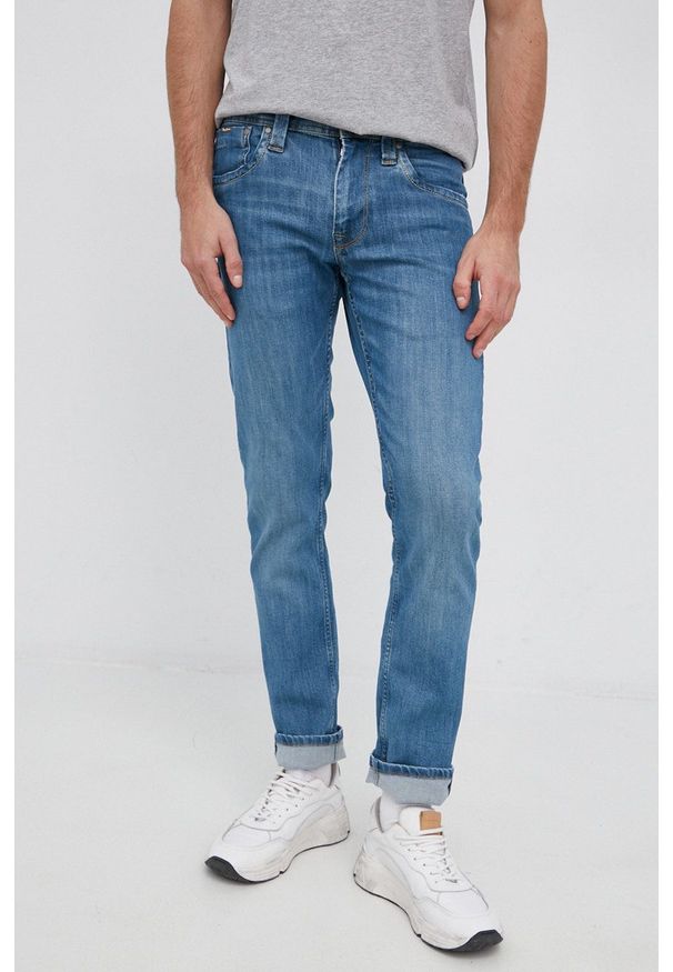 Pepe Jeans Jeansy Cash męskie. Kolor: niebieski