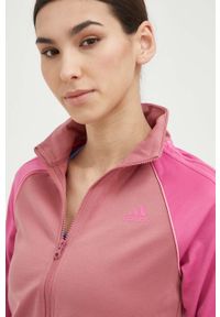 Adidas - adidas dres damski kolor pomarańczowy. Kolor: pomarańczowy. Materiał: dresówka #2