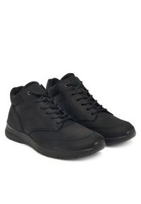 ecco - ECCO Sneakersy IRVING 51175402001 Czarny. Kolor: czarny. Materiał: nubuk, skóra